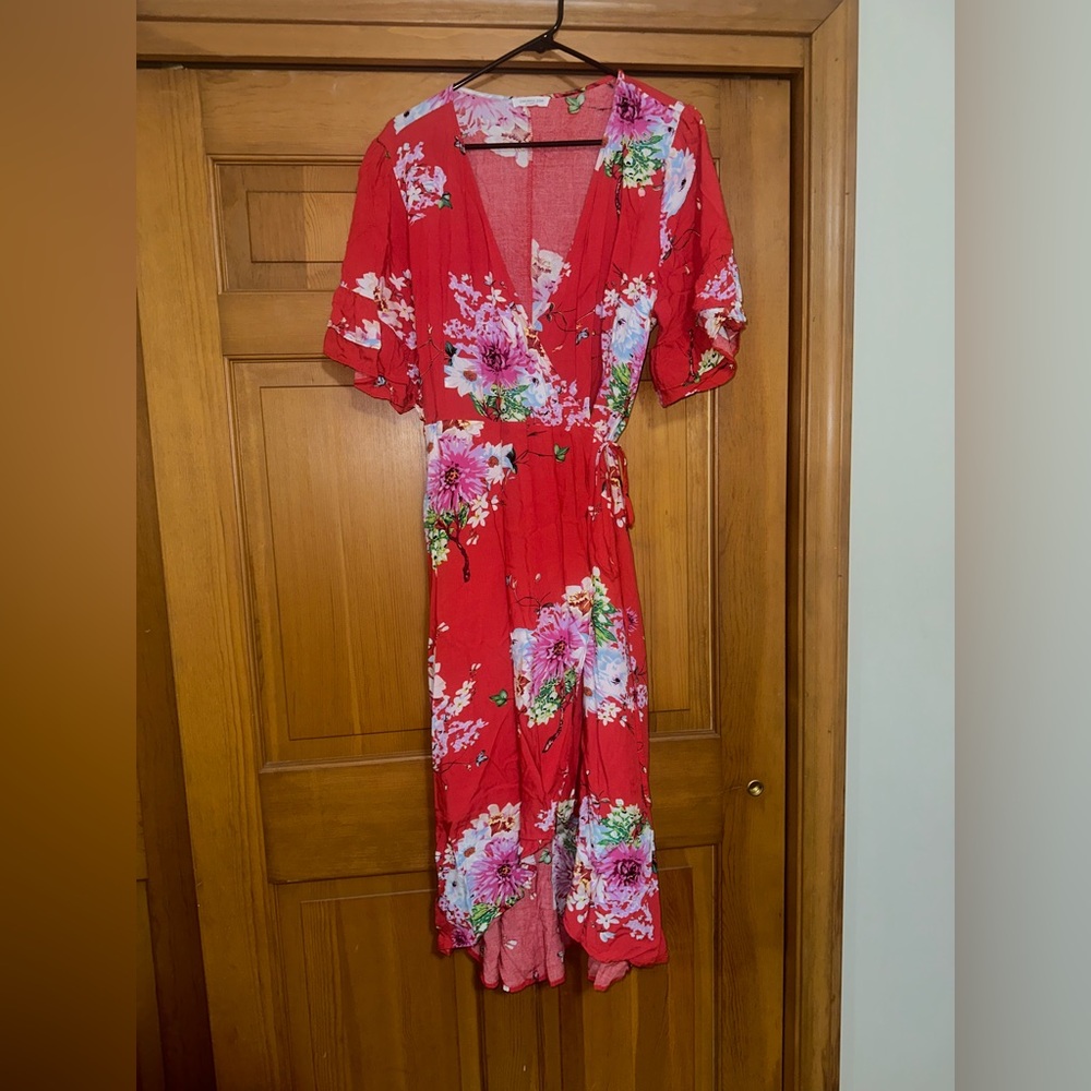 Chic Soul Floral Wrap Dress